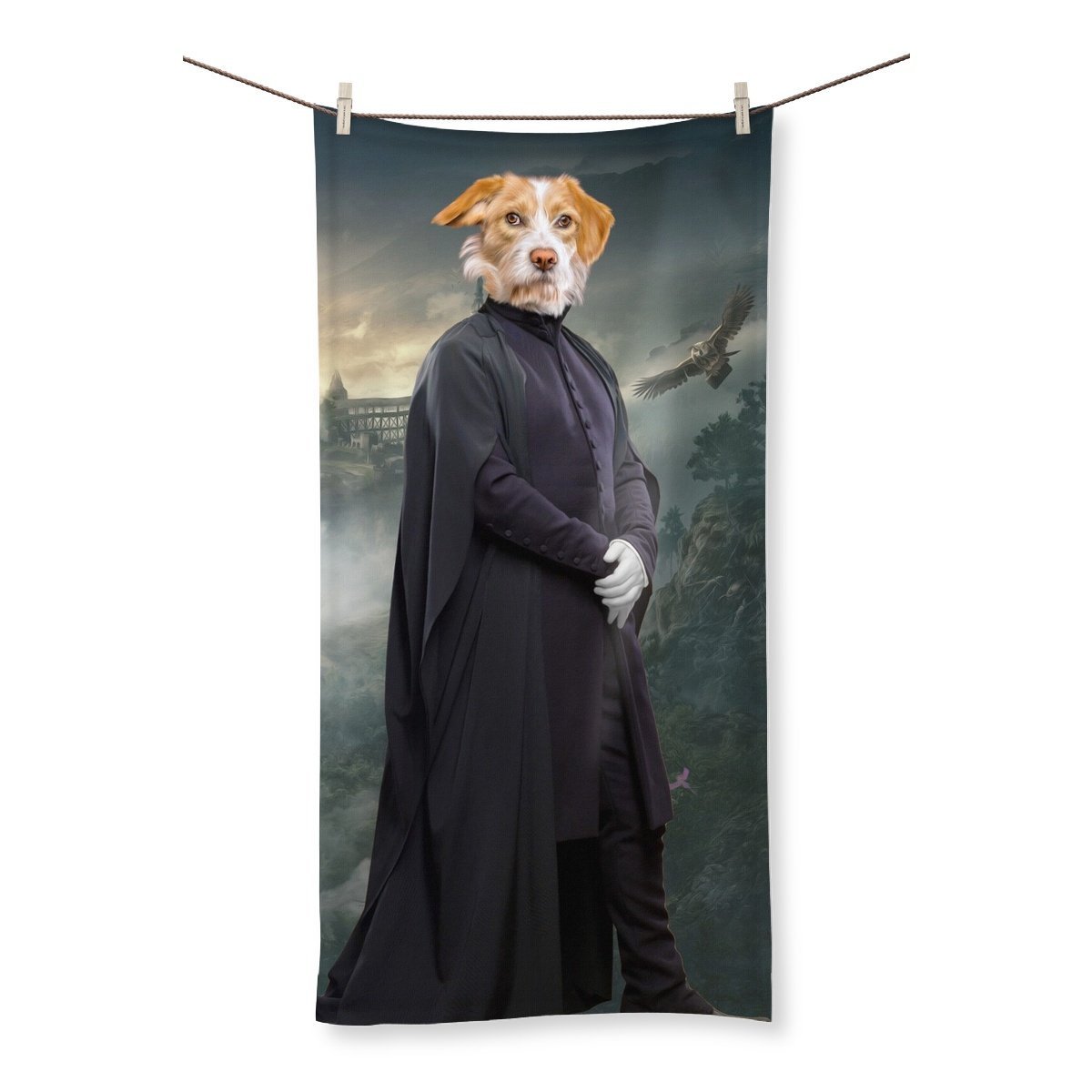 Professor Snape (Harry Potter Inspired): Custom Pet Towel - Paw & Glory - Dog Portraits - Pet Portraits