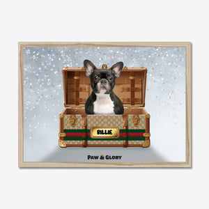 Pucci Luxury Trunk: Custom Pet Portrait - Paw & Glory - Dog Portraits - Pet Portraits