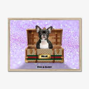 Pucci Luxury Trunk: Custom Pet Portrait - Paw & Glory - Dog Portraits - Pet Portraits