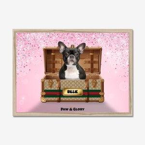 Pucci Luxury Trunk: Custom Pet Portrait - Paw & Glory - Dog Portraits - Pet Portraits