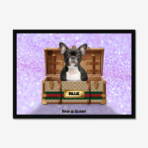 Pucci Luxury Trunk: Custom Pet Portrait - Paw & Glory - Dog Portraits - Pet Portraits