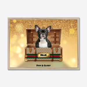 Pucci Luxury Trunk: Custom Pet Portrait - Paw & Glory - Dog Portraits - Pet Portraits