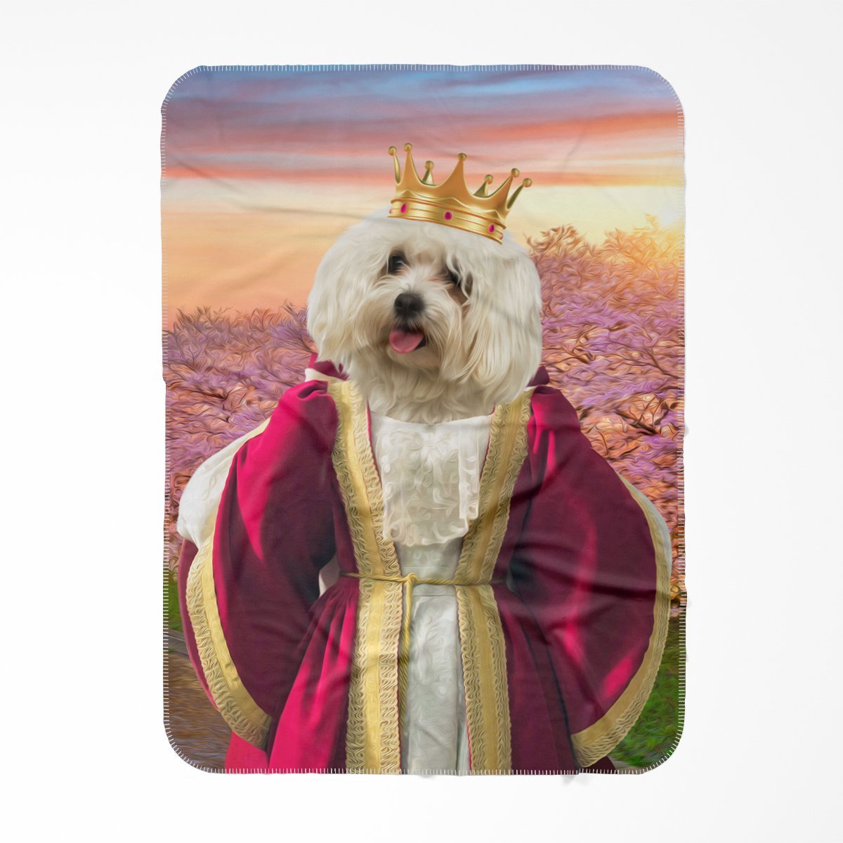 Queen Anne: Custom Pet Blanket - Paw & Glory - Dog Portraits - Pet Portraits