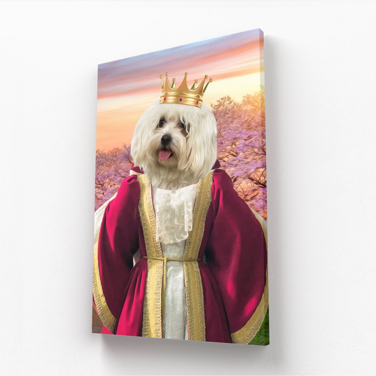 Queen Anne: Custom Pet Canvas - Paw & Glory - Dog Portraits - Pet Portraits