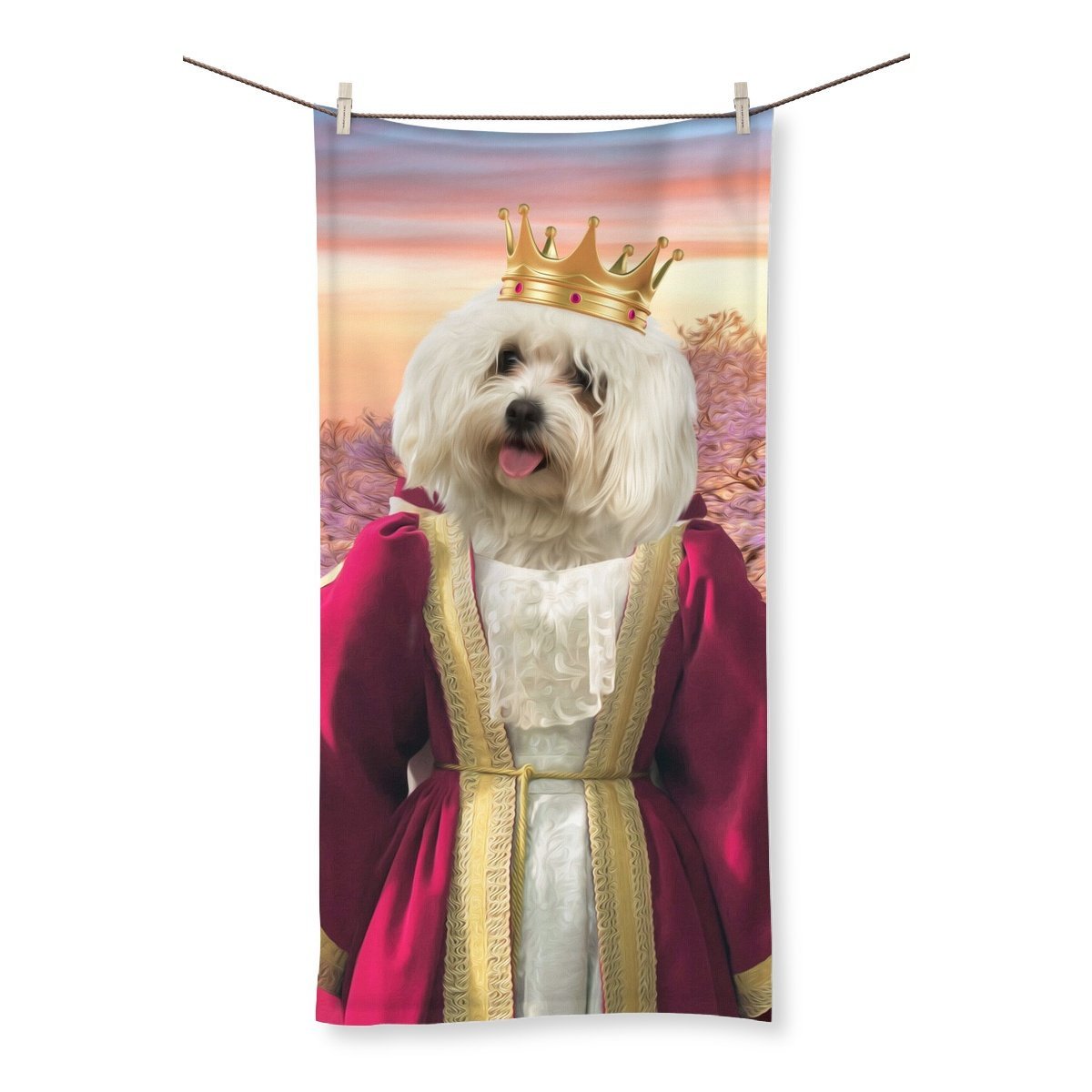 Queen Anne: Custom Pet Towel - Paw & Glory - Dog Portraits - Pet Portraits