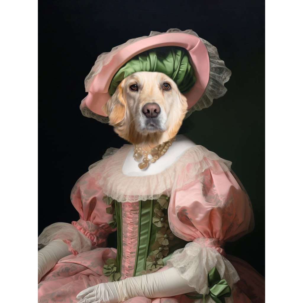 Queen Consort: Custom Digital Download Pet Portrait - Paw & Glory - Dog Portraits - Pet Portraits