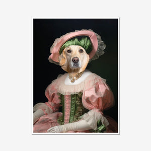 Queen Consort: Custom Pet Portrait - Paw & Glory - Dog Portraits - Pet Portraits