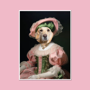 Queen Consort: Custom Pet Poster - Paw & Glory - Dog Portraits - Pet Portraits