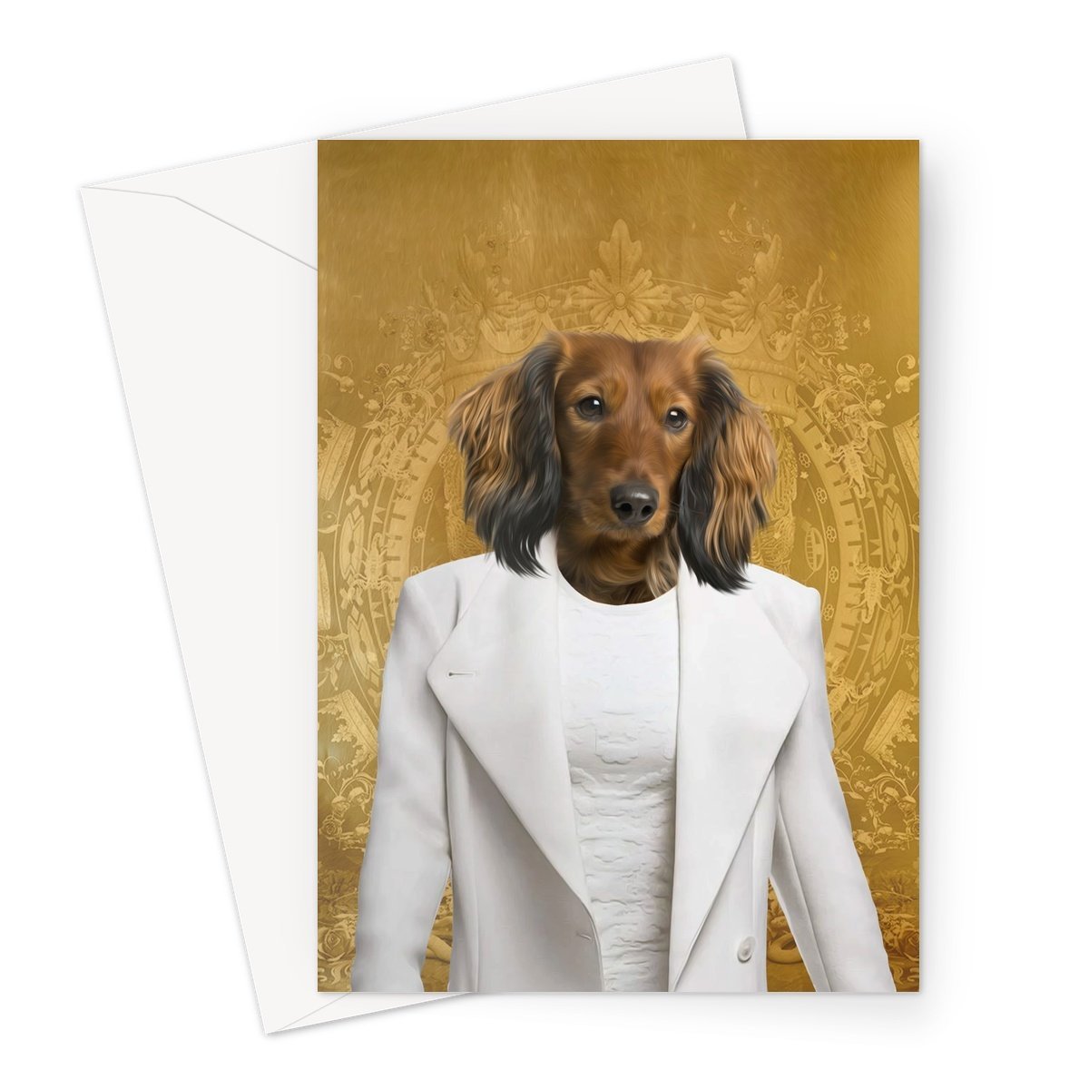 Queen Of The South: Custom Pet Greeting Card - Paw & Glory - Dog Portraits - Pet Portraits