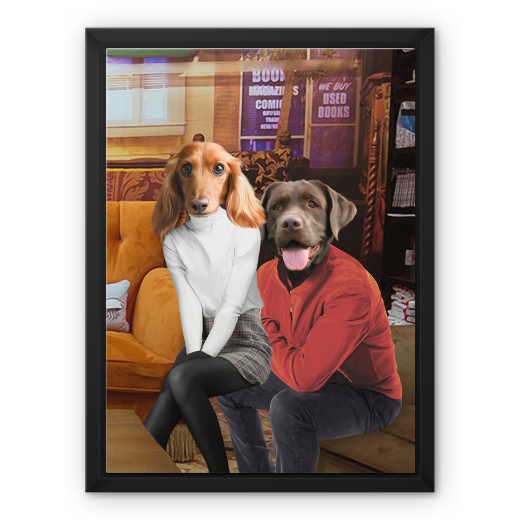 Rachel & Ross (Friends Inspired): Custom Pet Canvas - Paw & Glory - Dog Portraits - Pet Portraits