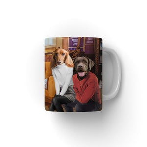 Rachel & Ross (Friends Inspired): Custom Pet Coffee Mug - Paw & Glory - Dog Portraits - Pet Portraits