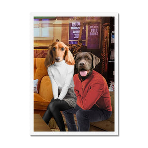 Rachel & Ross (Friends Inspired): Custom Pet Portrait - Paw & Glory - Dog Portraits - Pet Portraits