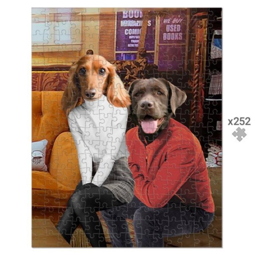 Rachel & Ross (Friends Inspired): Custom Pet Puzzle - Paw & Glory - #pet portraits# - #dog portraits# - #pet portraits uk#