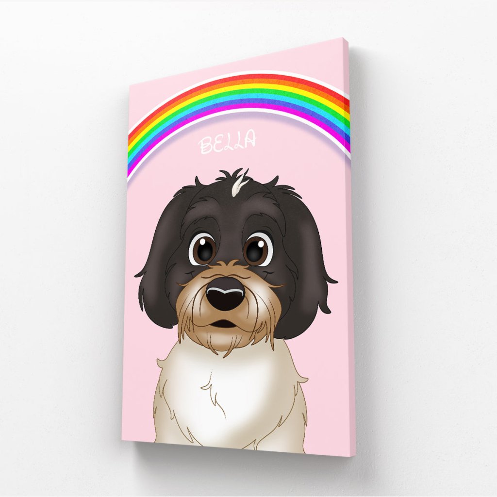 Rainbow: Cartoon Pet Canvas - Paw & Glory - Dog Portraits - Pet Portraits