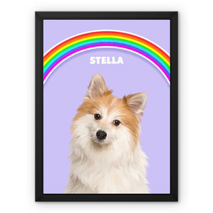 Rainbow: Modern Pet Canvas - Paw & Glory - Dog Portraits - Pet Portraits