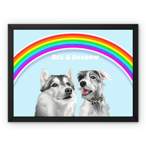 Rainbow: Modern Pet Canvas - Paw & Glory - Dog Portraits - Pet Portraits