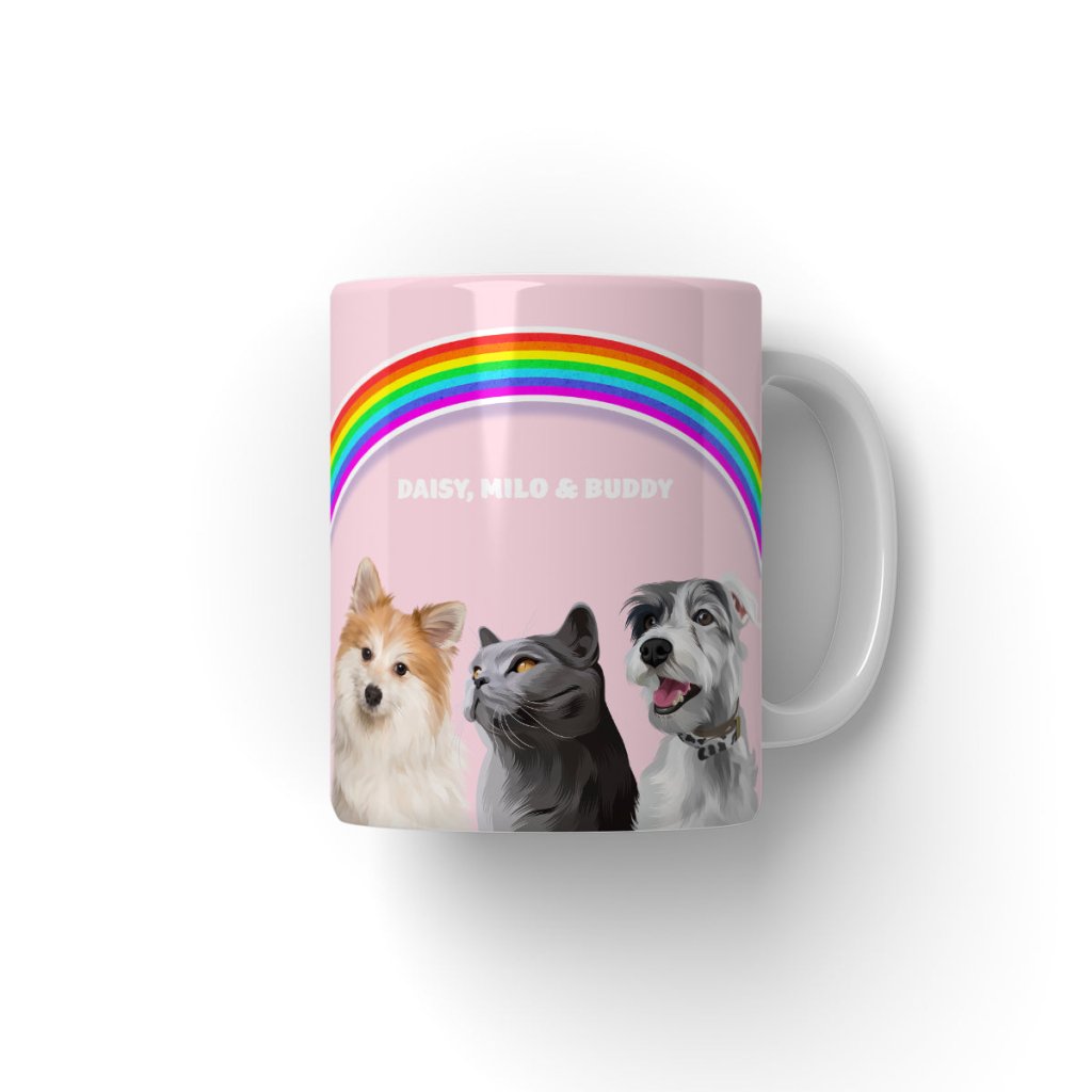 Rainbow: Modern Pet Coffee Mug - Paw & Glory - Dog Portraits - Pet Portraits