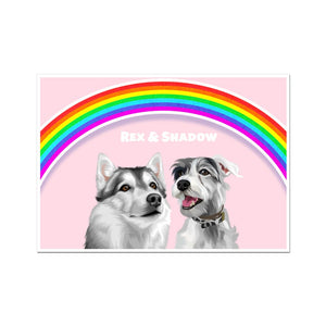 Rainbow: Modern Pet Portrait - Paw & Glory - Dog Portraits - Pet Portraits