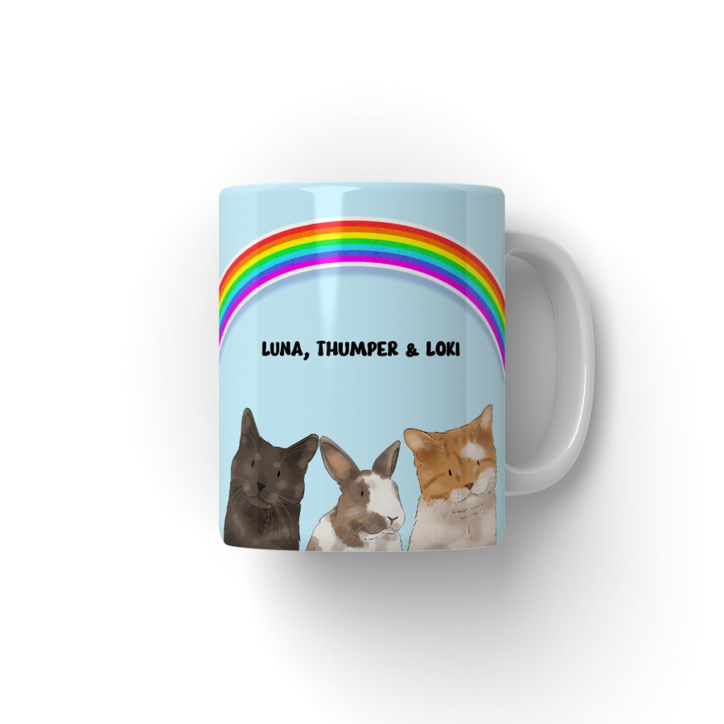 Rainbow: Watercolour Pet Coffee Mug - Paw & Glory - Dog Portraits - Pet Portraits