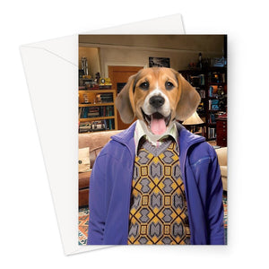 Raj Koothrappali (Big Bang Theory): Custom Pet Greeting Card - Paw & Glory - Dog Portraits - Pet Portraits