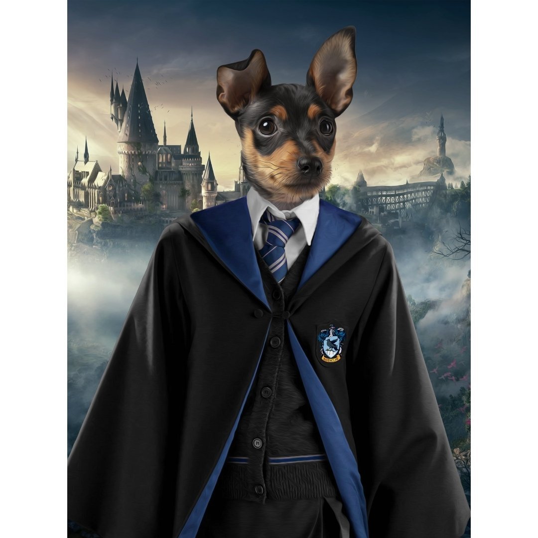 Ravenclaw (Harry Potter Inspired): Custom Digital Download Pet Portrait - Paw & Glory - Dog Portraits - Pet Portraits