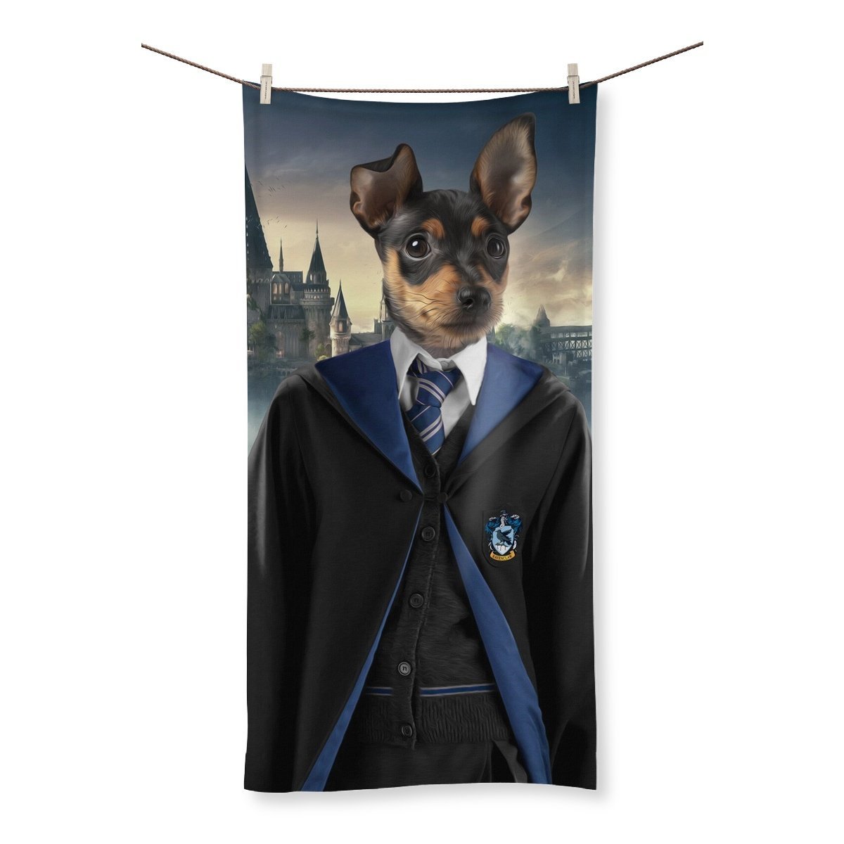 Ravenclaw (Harry Potter Inspired): Custom Pet Towel - Paw & Glory - Dog Portraits - Pet Portraits