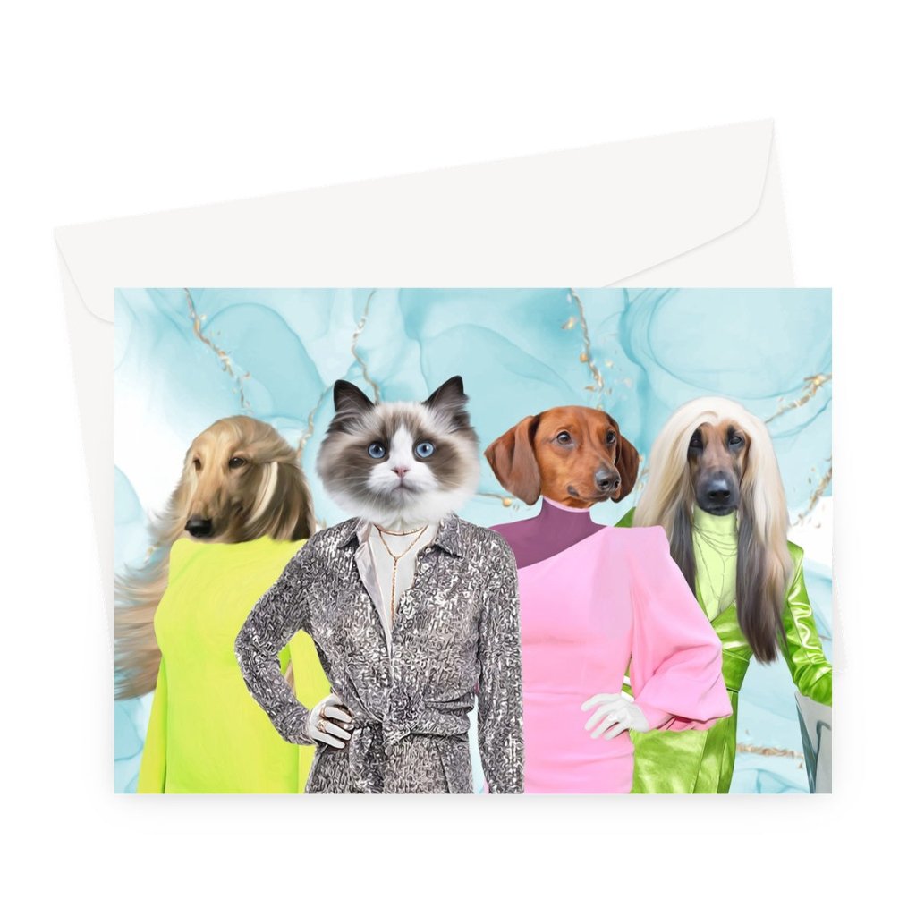 Real Housewives Of Beverley Hills: Custom Pet Greeting Card - Paw & Glory - Dog Portraits - Pet Portraits