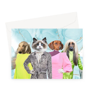 Real Housewives Of Beverley Hills: Custom Pet Greeting Card - Paw & Glory - Dog Portraits - Pet Portraits