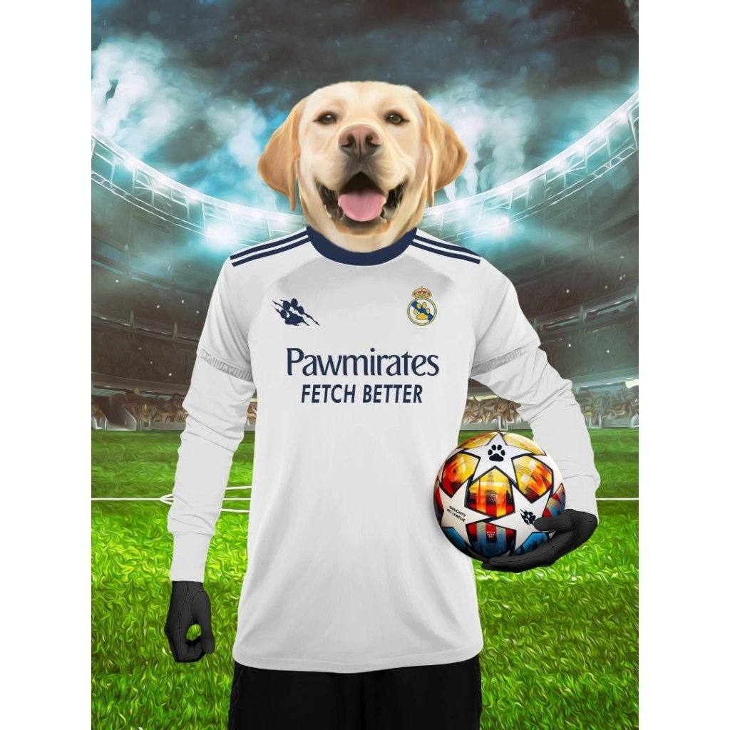 Real Pawdrid Football Club: Custom Digital Download Pet Portrait - Paw & Glory - Dog Portraits - Pet Portraits