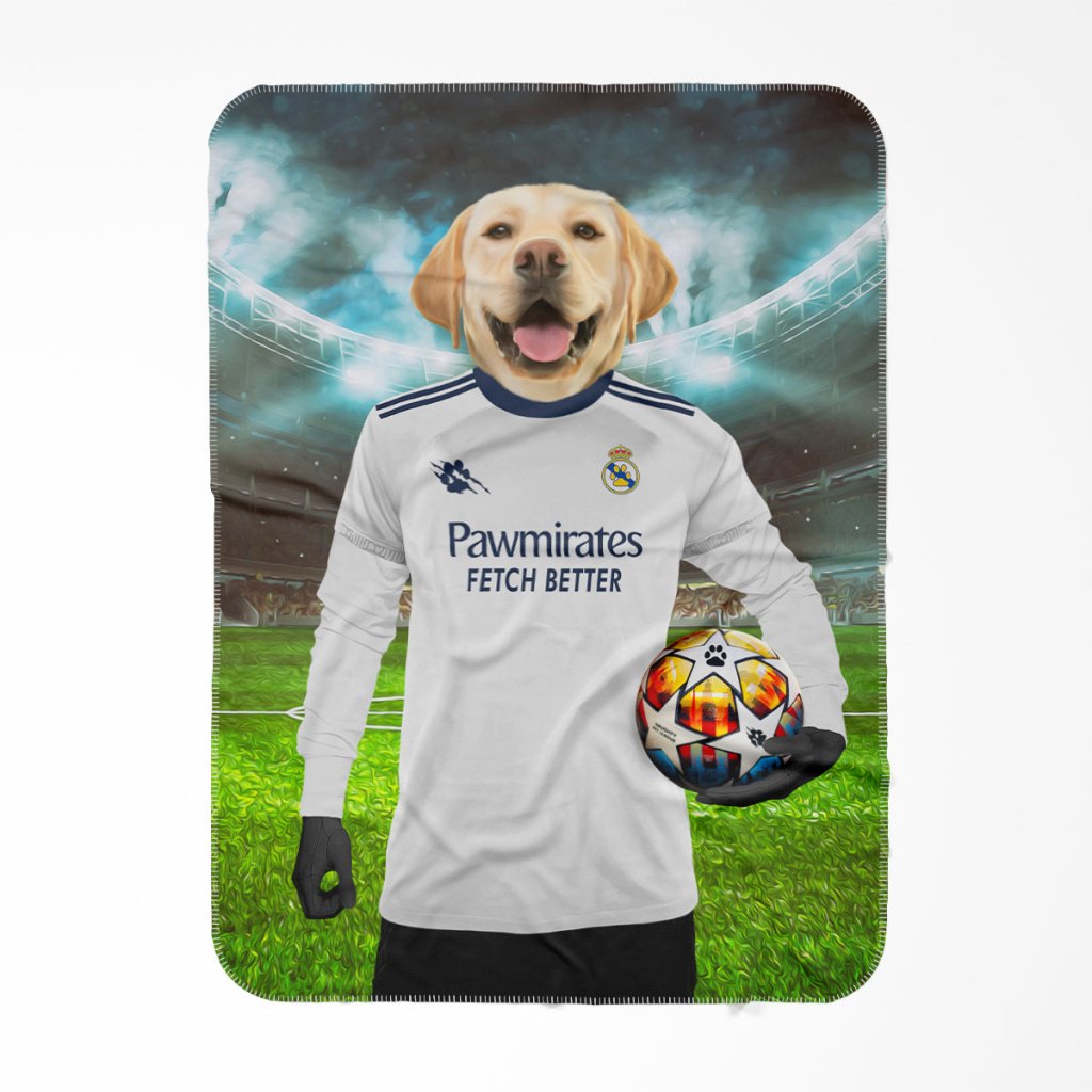 Real Pawdrid Football Club: Custom Pet Blanket - Paw & Glory - Dog Portraits - Pet Portraits