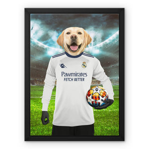 Real Pawdrid Football Club: Custom Pet Canvas - Paw & Glory - Dog Portraits - Pet Portraits