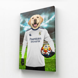 Real Pawdrid Football Club: Custom Pet Canvas - Paw & Glory - Dog Portraits - Pet Portraits