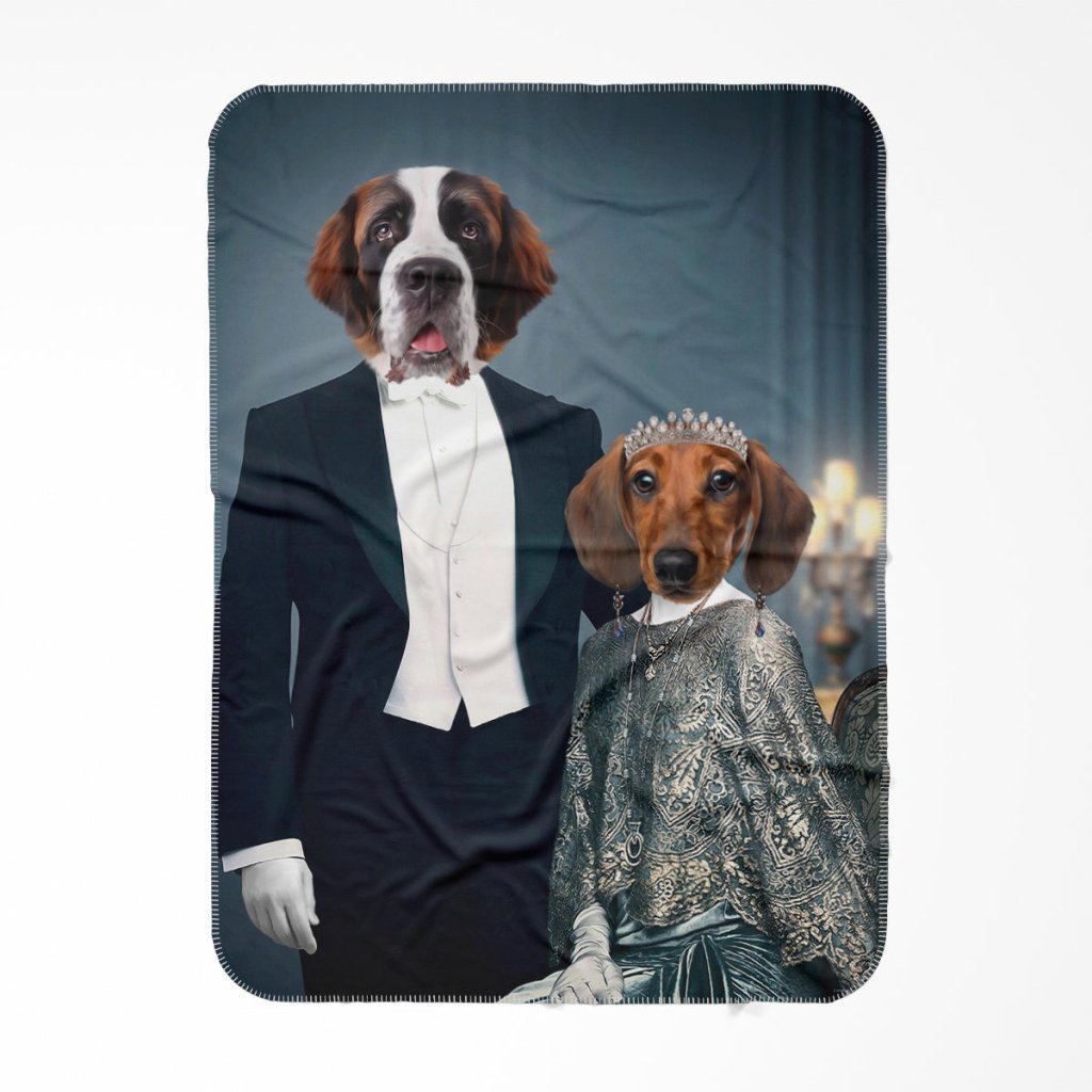 Robert & Cora (Downton Abbey Inspired): Custom Pet Blanket - Paw & Glory - Dog Portraits - Pet Portraits