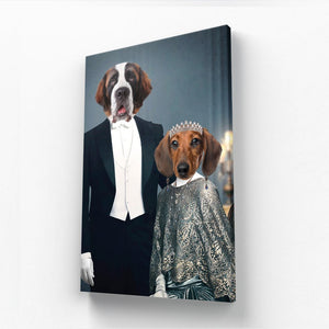 Robert & Cora (Downton Abbey Inspired): Custom Pet Canvas - Paw & Glory - Dog Portraits - Pet Portraits