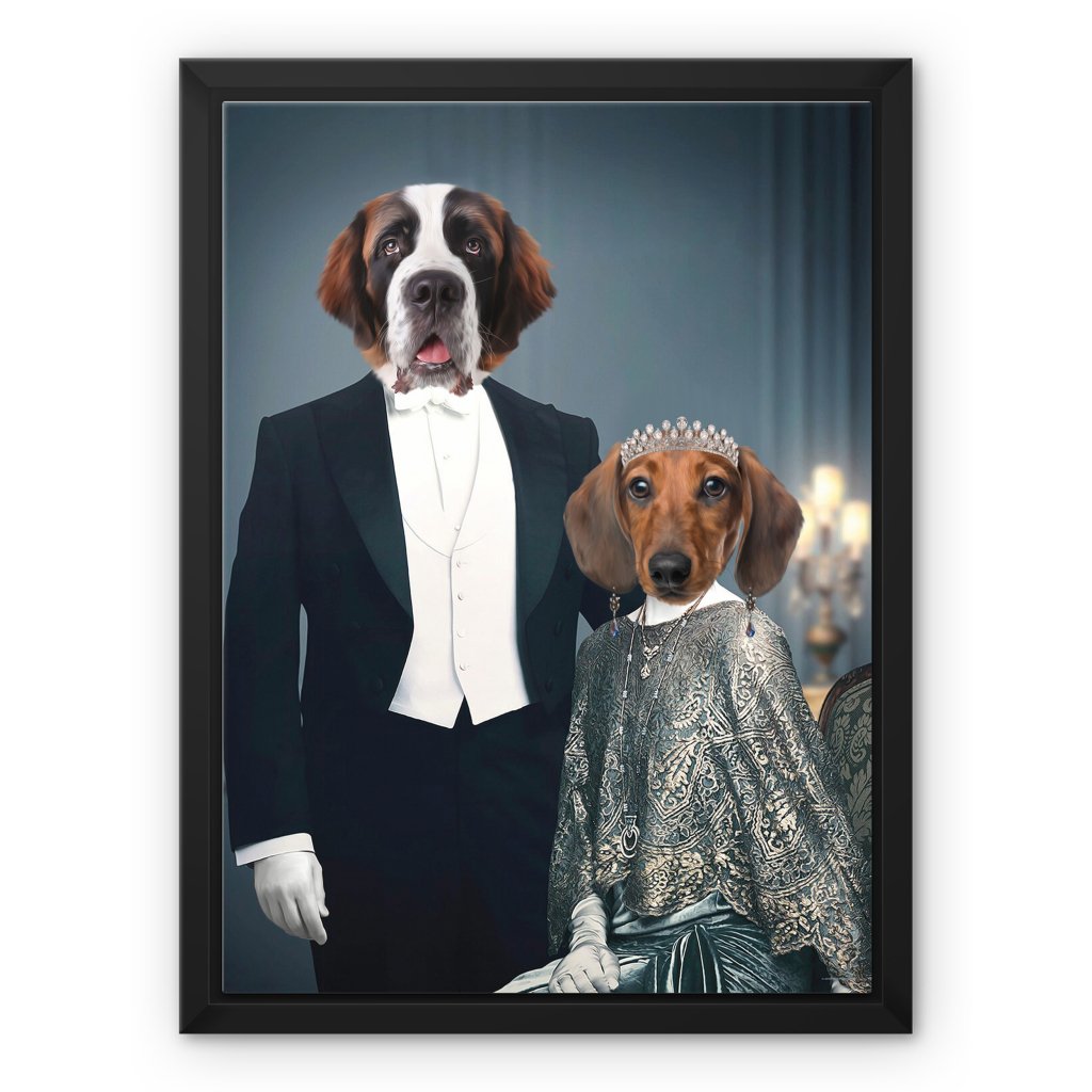 Robert & Cora (Downton Abbey Inspired): Custom Pet Canvas - Paw & Glory - Dog Portraits - Pet Portraits