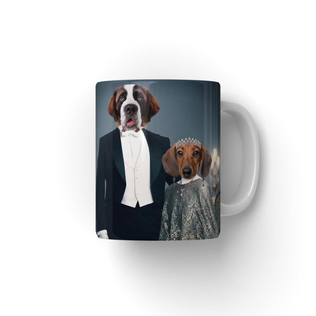 Robert & Cora (Downton Abbey Inspired): Custom Pet Coffee Mug - Paw & Glory - Dog Portraits - Pet Portraits