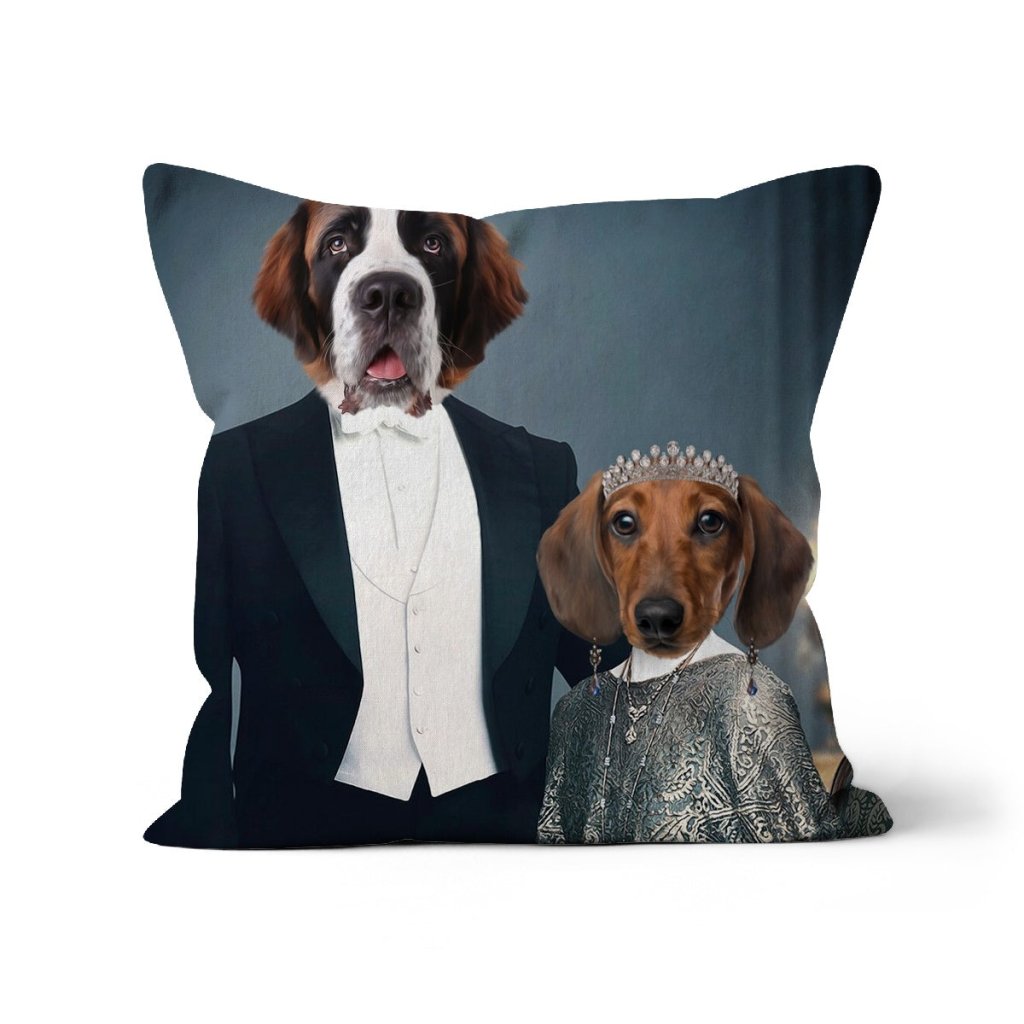 Robert & Cora (Downton Abbey Inspired): Custom Pet Pillow - Paw & Glory - Dog Portraits - Pet Portraits