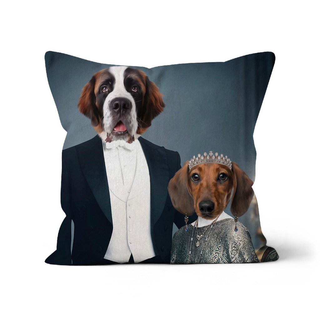 Robert & Cora (Downton Abbey Inspired): Custom Pet Pillow - Paw & Glory - Dog Portraits - Pet Portraits