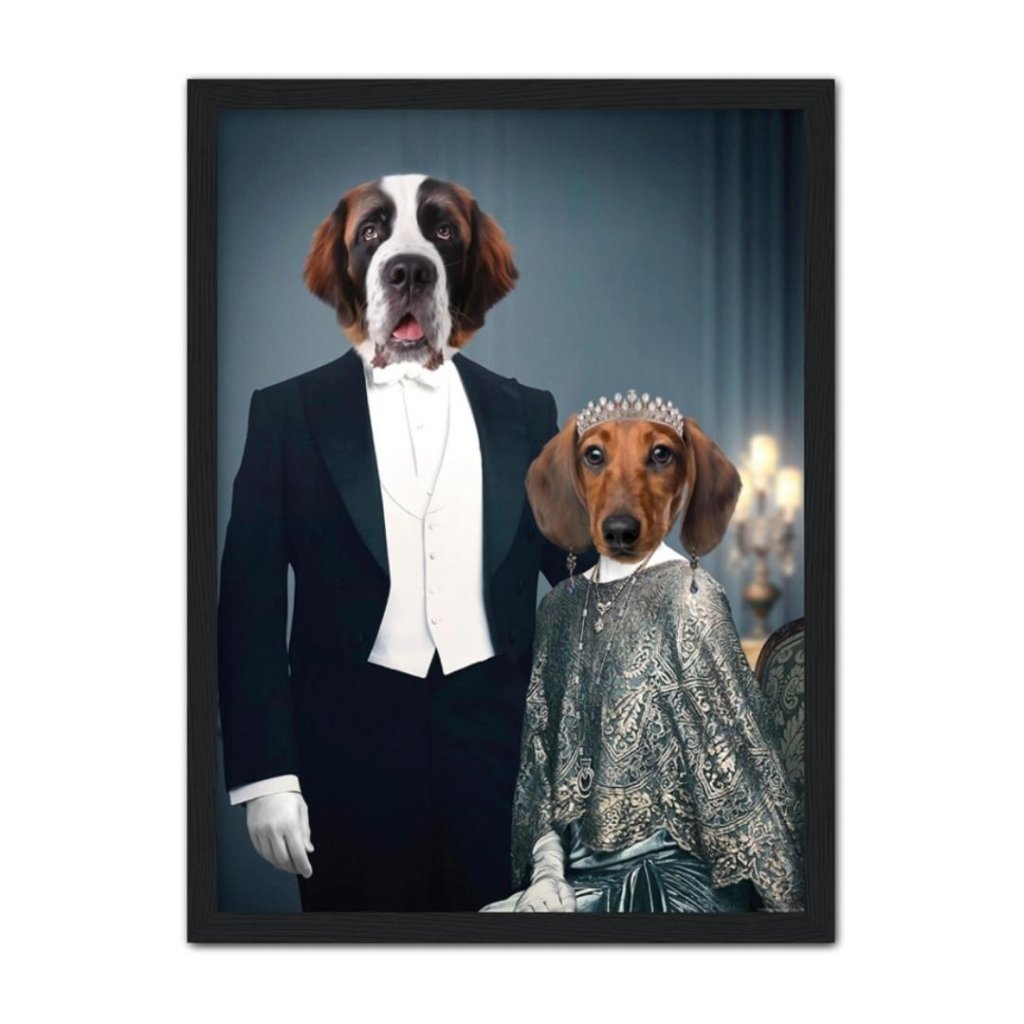 Robert & Cora (Downton Abbey Inspired): Custom Pet Portrait - Paw & Glory - Dog Portraits - Pet Portraits