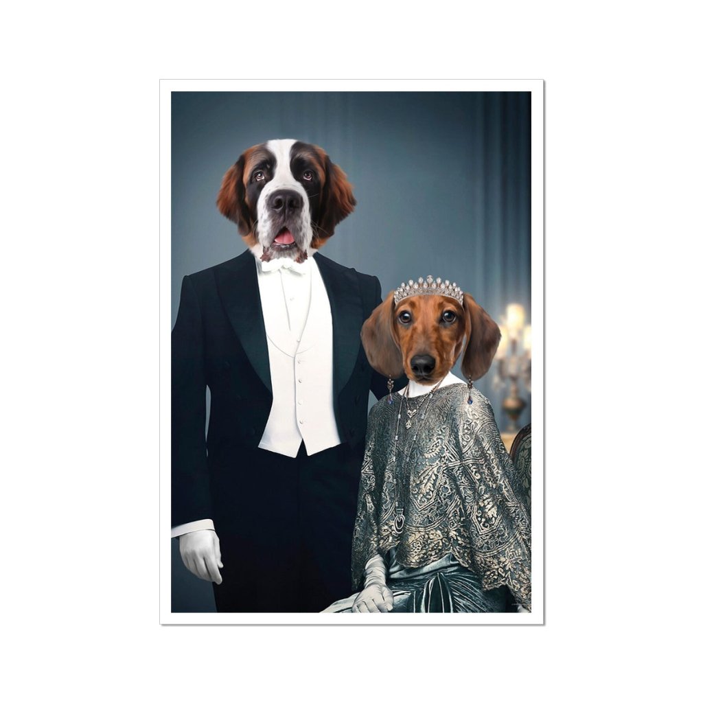 Robert & Cora (Downton Abbey Inspired): Custom Pet Poster - Paw & Glory - Dog Portraits - Pet Portraits