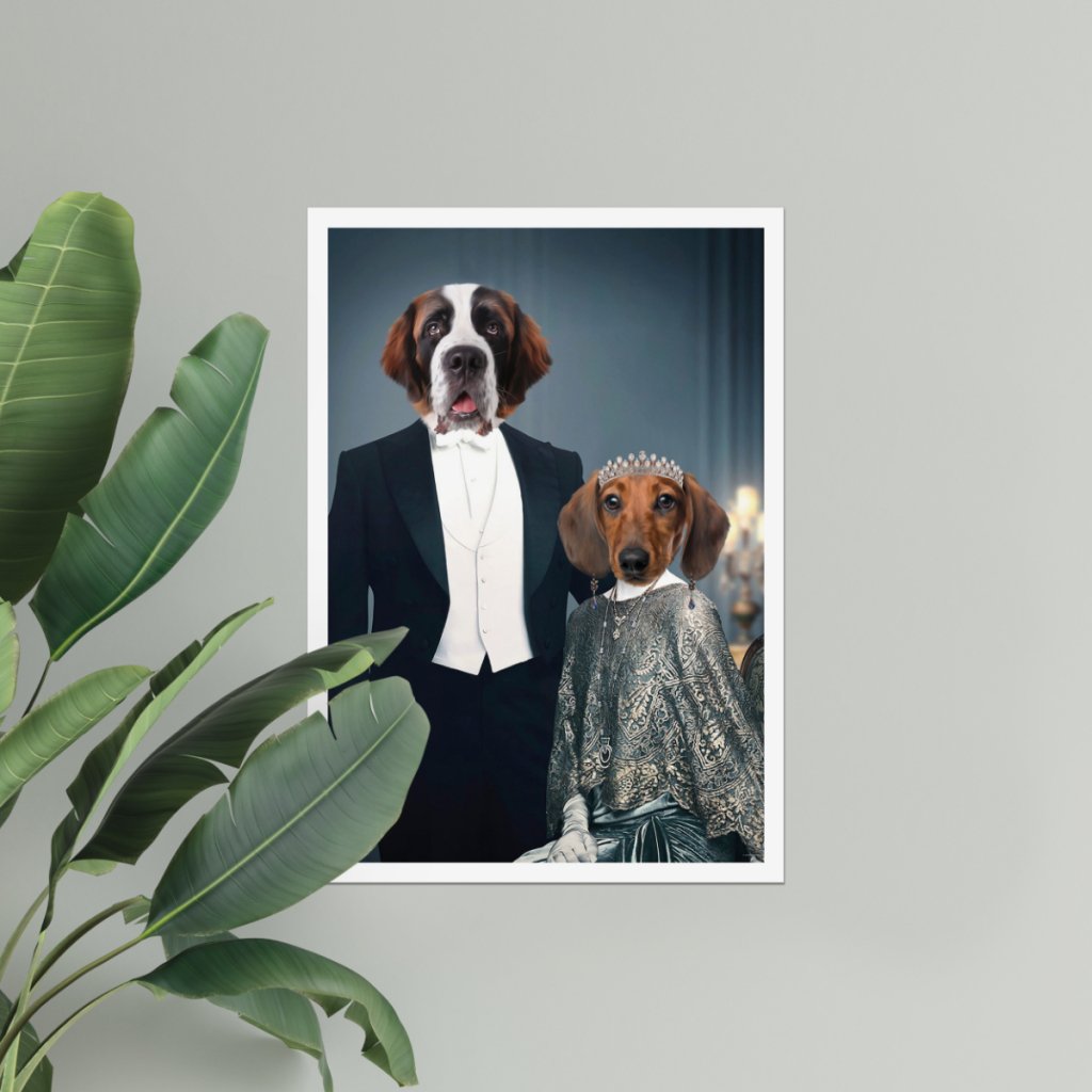 Robert & Cora (Downton Abbey Inspired): Custom Pet Poster - Paw & Glory - #pet portraits# - #dog portraits# - #pet portraits uk#