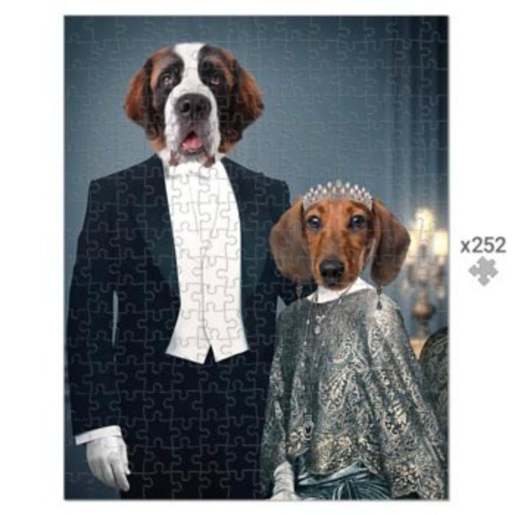 Robert & Cora (Downton Abbey Inspired): Custom Pet Puzzle - Paw & Glory - Dog Portraits - Pet Portraits