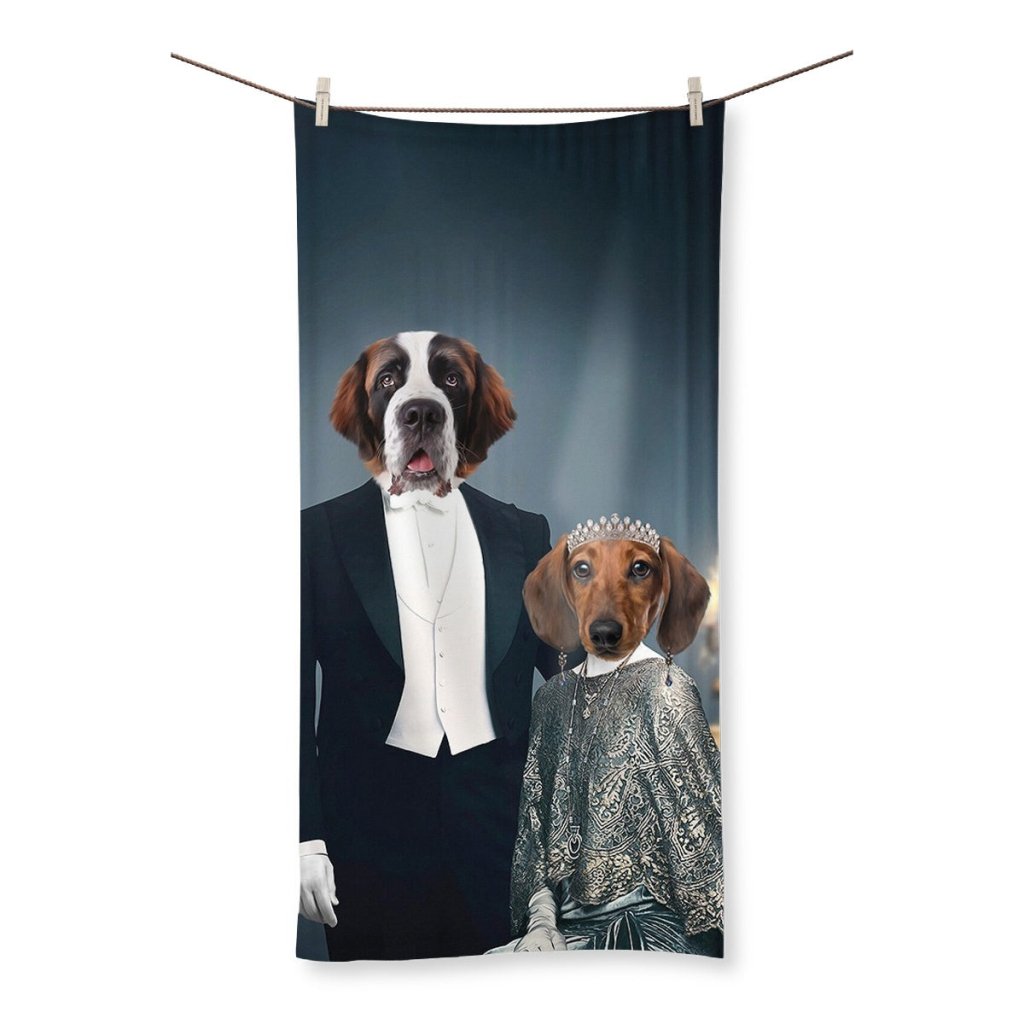 Robert & Cora (Downton Abbey Inspired): Custom Pet Towel - Paw & Glory - Dog Portraits - Pet Portraits