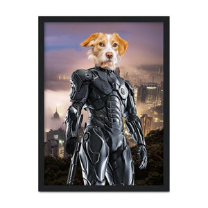 RoboPup (RoboCop Inspired): Custom Pet Portrait - Paw & Glory - Dog Portraits - Pet Portraits