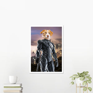 RoboPup (RoboCop Inspired): Custom Pet Poster - Paw & Glory - Dog Portraits - Pet Portraits