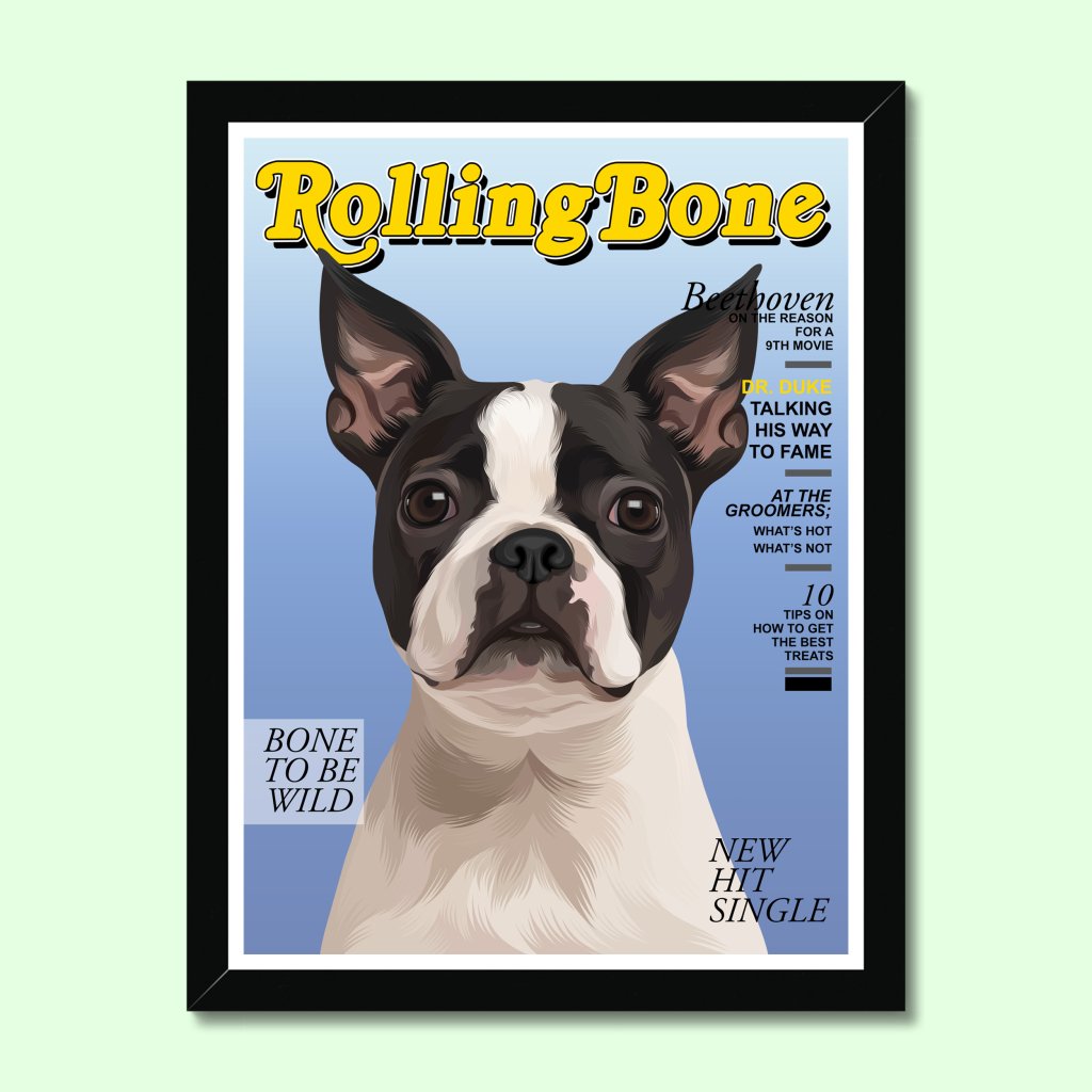 Rolling Bone: Custom Pet Portrait - Paw & Glory - Dog Portraits - Pet Portraits