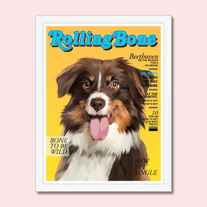 Rolling Bone: Custom Pet Portrait - Paw & Glory - Dog Portraits - Pet Portraits