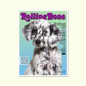 Rolling Bone: Custom Pet Portrait - Paw & Glory - Dog Portraits - Pet Portraits