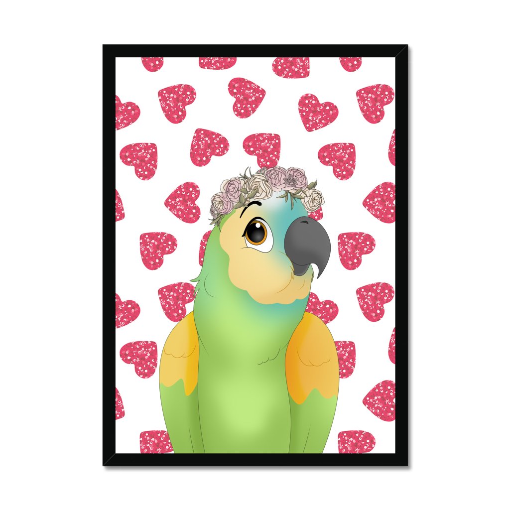 Rose Crown: Cartoon Pet Portrait - Paw & Glory - Dog Portraits - Pet Portraits