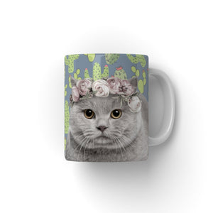 Rose Crown: Minimalist Pet Coffee Mug - Paw & Glory - Dog Portraits - Pet Portraits